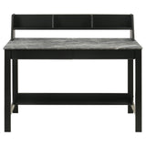 Besler 47-inch SmartTop Writing Desk with Shelf Grey Stone and Black