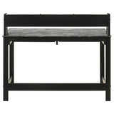 Besler 47-inch SmartTop Writing Desk with Shelf Grey Stone and Black