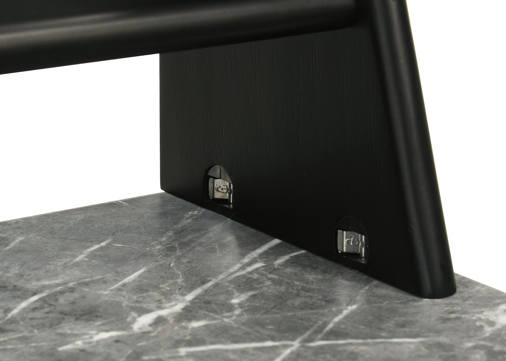 Besler 47-inch SmartTop Writing Desk with Shelf Grey Stone and Black