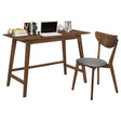 Tampa Furniture Outlet - Coaster - Karri 2-piece Home Office Computer Desk and Chair Set Walnut - 801095