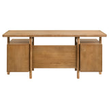 Roldan 69-inch 4-drawer Computer Desk with File Drawer Light Ash