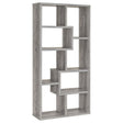Tampa Furniture Outlet - Coaster - Theo 71-inch 6-shelf Bookshelf Grey Driftwood - 801137