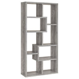 Tampa Furniture Outlet - Coaster - Theo 71-inch 6-shelf Bookshelf Grey Driftwood - 801137