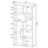 Theo 71-inch 6-shelf Bookshelf Grey Driftwood