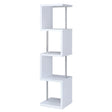 Tampa Furniture Outlet - Coaster - Baxter 67-inch 4-shelf Bookshelf White and Chrome - 801418