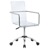 Tampa Furniture Outlet - Coaster - Amaturo Acrylic Adjustable Home Office Desk Chair Clear - 801436