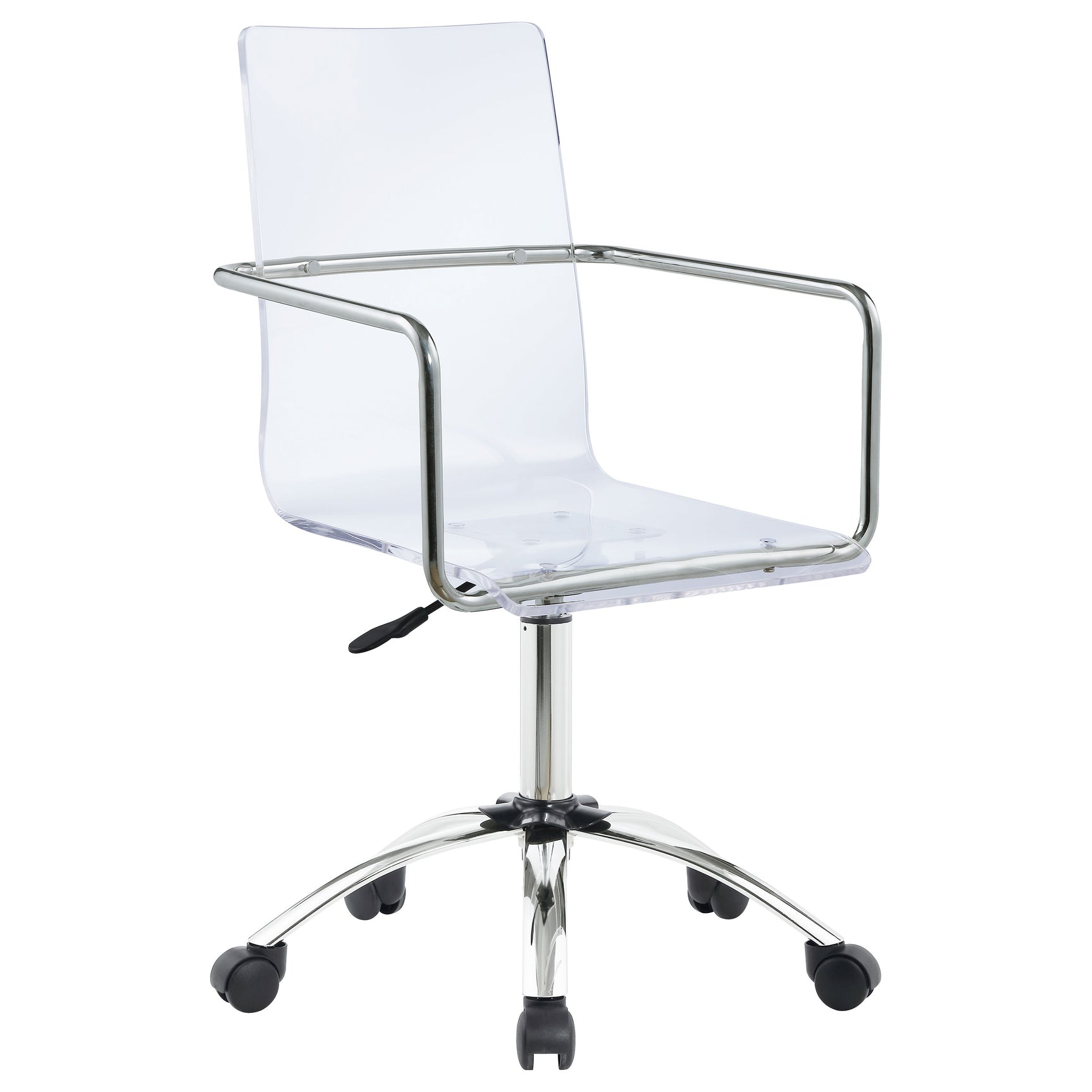 Tampa Furniture Outlet - Coaster - Amaturo Acrylic Adjustable Home Office Desk Chair Clear - 801436