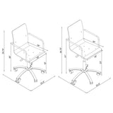 Amaturo Acrylic Adjustable Home Office Desk Chair Clear