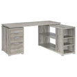 Tampa Furniture Outlet - Coaster - Yvette 60-inch 3-drawer L-Shape Computer Desk Grey Driftwood - 801516