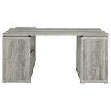 Yvette 60-inch 3-drawer L-Shape Computer Desk Grey Driftwood