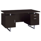 Tampa Furniture Outlet - Coaster - Lawtey 60-inch 2-drawer Office Computer Desk Cappuccino - 801521