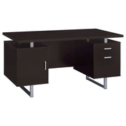 Tampa Furniture Outlet - Coaster - Lawtey 60-inch 2-drawer Office Computer Desk Cappuccino - 801521