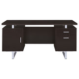 Lawtey 60-inch 2-drawer Office Computer Desk Cappuccino