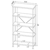 Analiese 2-piece Computer Desk Bookcase Set Rustic Nutmeg