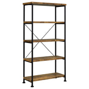 Tampa Furniture Outlet - Coaster - Analiese 63-inch 4-shelf Bookshelf Rustic Nutmeg - 801542