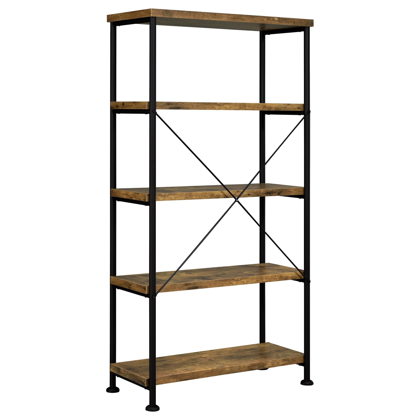 Analiese 63-inch 4-shelf Bookshelf Rustic Nutmeg - Tampa Furniture Outlet