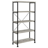 Tampa Furniture Outlet - Coaster - Analiese 63-inch 4-shelf Bookshelf Grey Driftwood - 801546