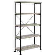 Tampa Furniture Outlet - Coaster - Analiese 63-inch 4-shelf Bookshelf Grey Driftwood - 801546