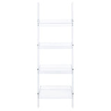Amaturo 72-inch 4-shelf Acrylic Ladder Bookshelf Clear