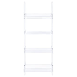 Amaturo 72-inch 4-shelf Acrylic Ladder Bookshelf Clear