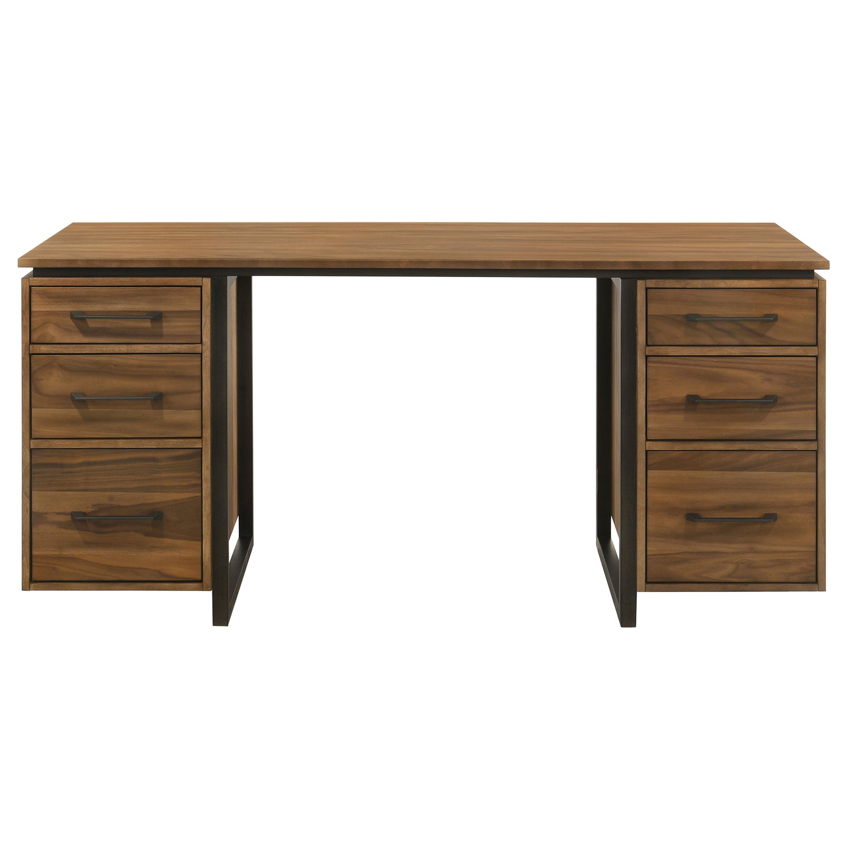 Berhalter 6-Drawer Double Pedestal File Computer Desk