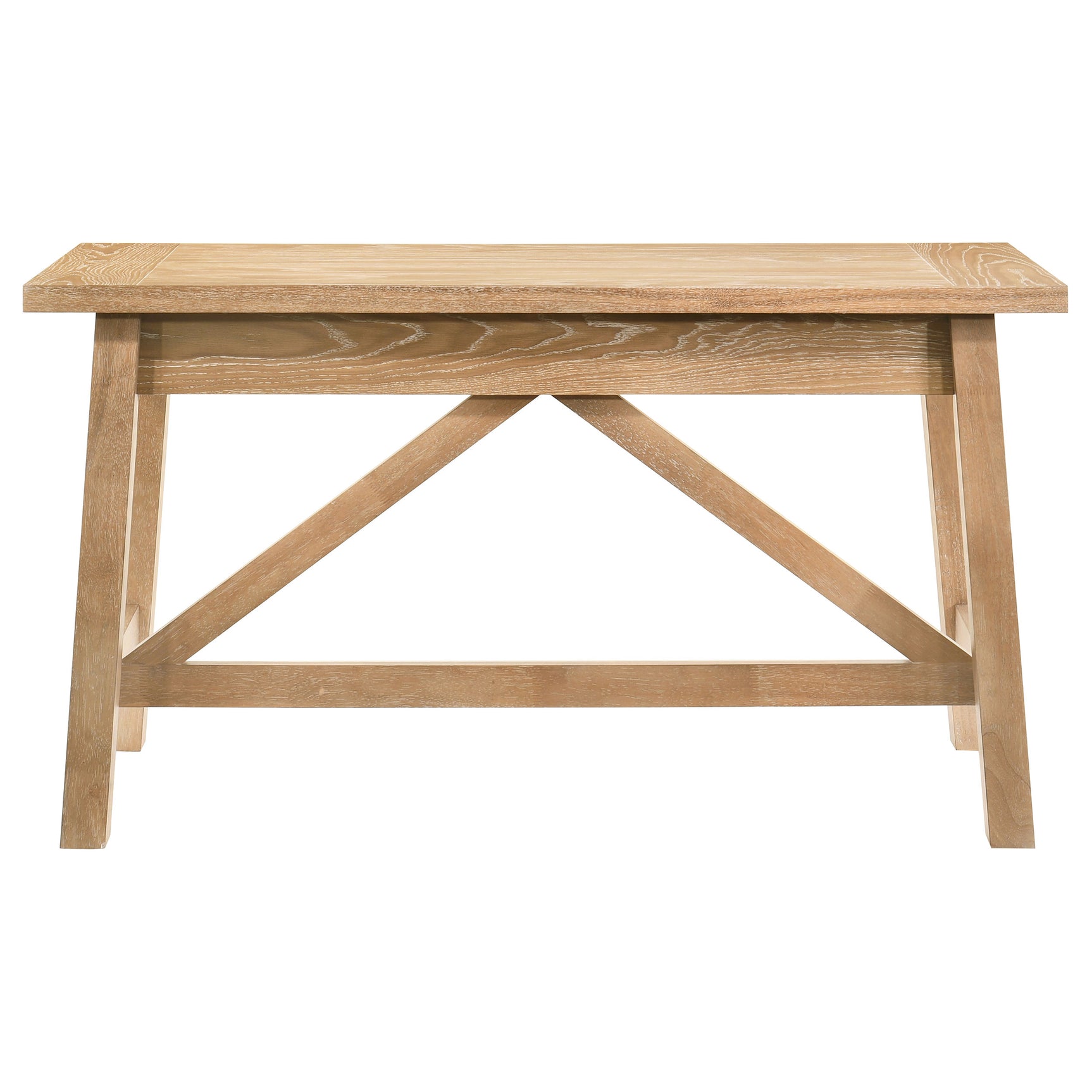 Fabian 54-inch 2-drawer Computer Writing Desk Distressed Light Brown