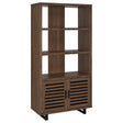 Tampa Furniture Outlet - Coaster - Maddox 71-inch 3-shelf Cabinet Bookcase Walnut - 801863