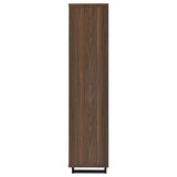 Maddox 71-inch 3-shelf Cabinet Bookcase Walnut - Tampa Furniture Outlet