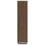 Maddox 71-inch 3-shelf Cabinet Bookcase Walnut - Tampa Furniture Outlet