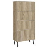 Maeve 70-inch 3-shelf Bookcase with Drawers Distressed Pine - Tampa Furniture Outlet