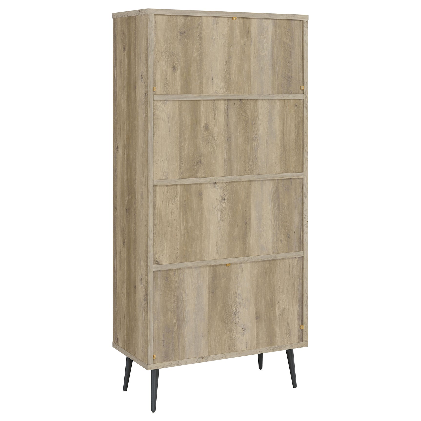 Maeve 70-inch 3-shelf Bookcase with Drawers Distressed Pine - Tampa Furniture Outlet