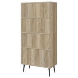Maeve 70-inch 3-shelf Bookcase with Drawers Distressed Pine - Tampa Furniture Outlet