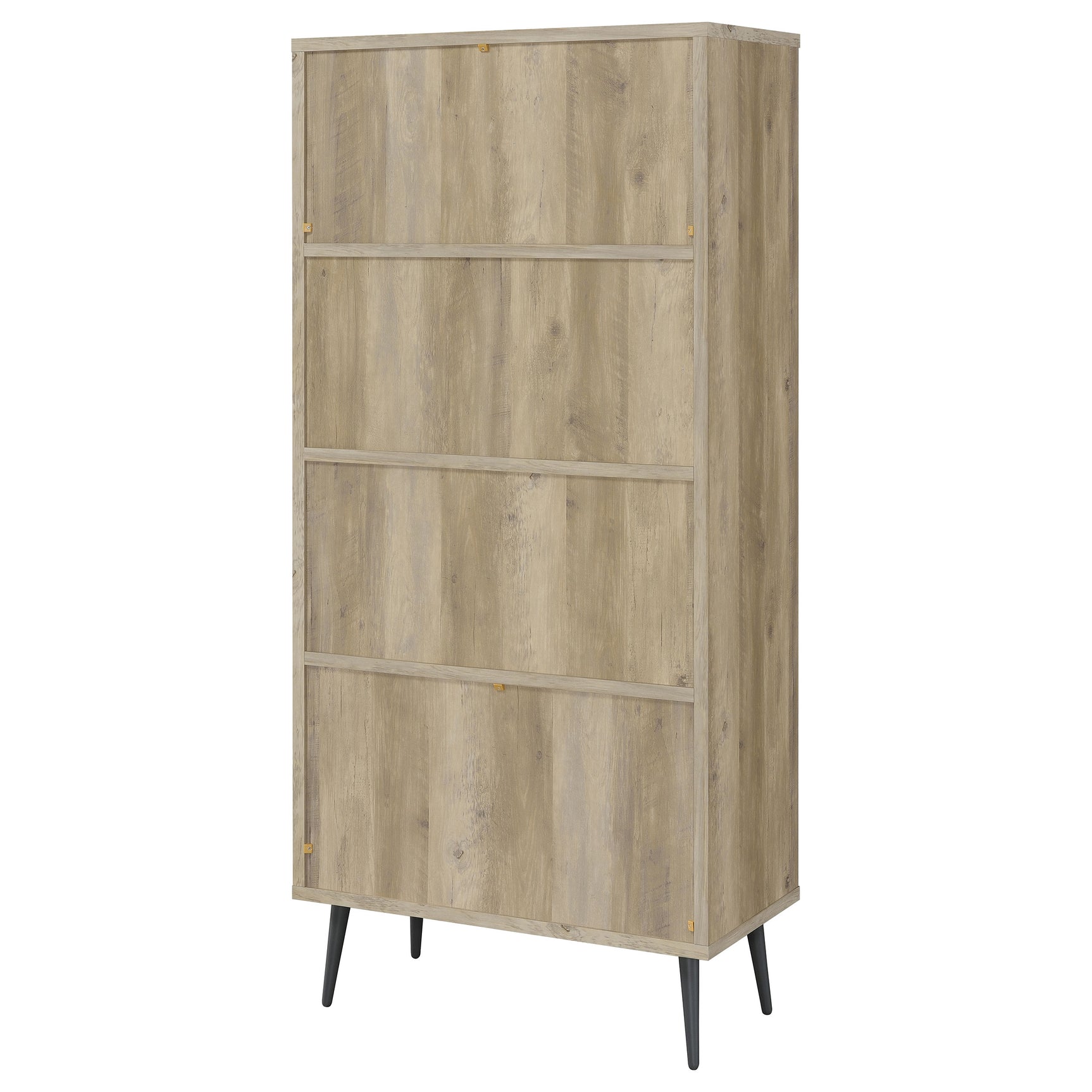 Maeve 70-inch 3-shelf Bookcase with Drawers Distressed Pine - Tampa Furniture Outlet