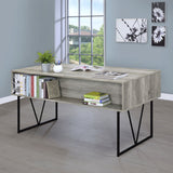Analiese 63-inch 4-drawer Writing Desk Grey Driftwood
