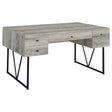 Tampa Furniture Outlet - Coaster - Analiese 63-inch 4-drawer Writing Desk Grey Driftwood - 801999