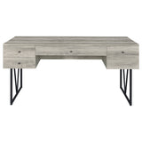 Analiese 63-inch 4-drawer Writing Desk Grey Driftwood