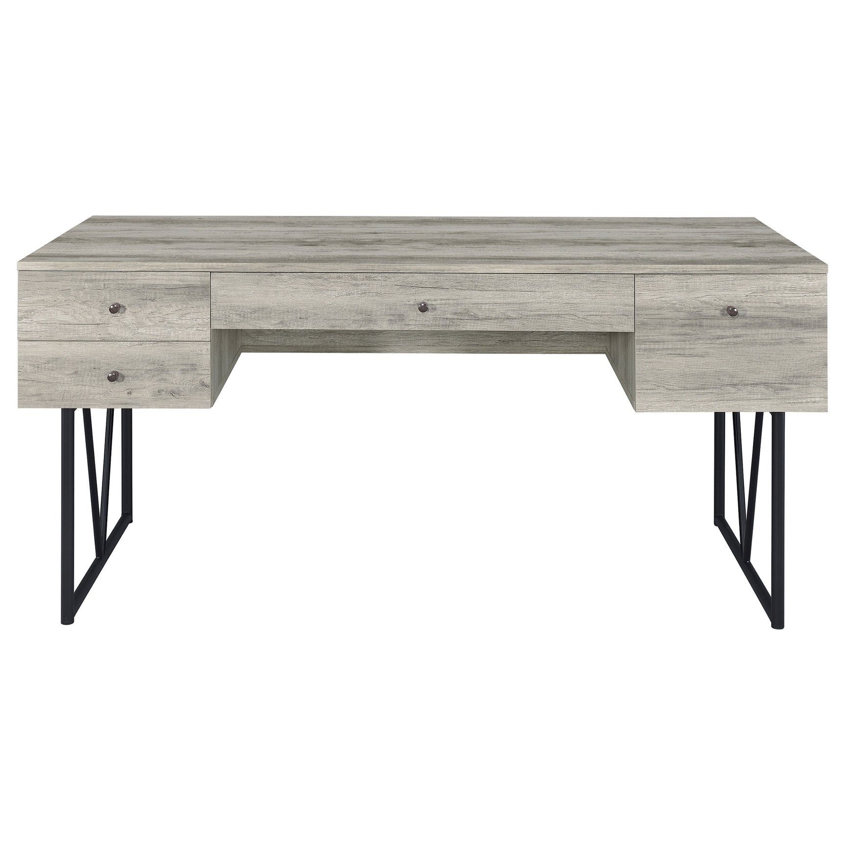 Analiese 63-inch 4-drawer Writing Desk Grey Driftwood