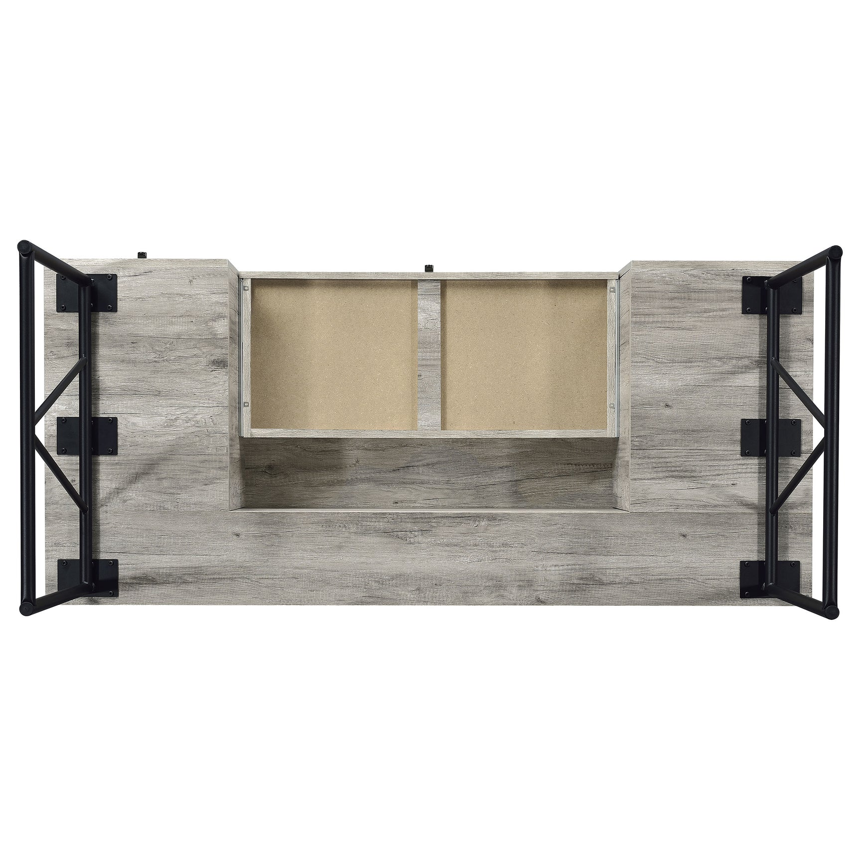 Analiese 63-inch 4-drawer Writing Desk Grey Driftwood