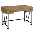 Tampa Furniture Outlet - Coaster - Analiese 47-inch 3-drawer Writing Desk Mango - 802001