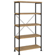 Tampa Furniture Outlet - Coaster - Analiese 63-inch 4-shelf Bookshelf Mango - 802003