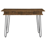 Sheeran 47-inch Writing Desk with Storage Rustic Amber