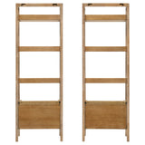 Fabian 2-piece 4-shelf Bookshelf with Drawer Distressed Light Brown