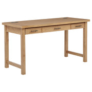 Tampa Furniture Outlet - Coaster - Vermes 55-inch 3-drawer Writing Desk with Power Outlet Light Ash - 802061