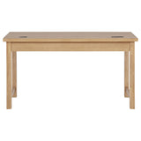 Vermes 55-inch 3-drawer Writing Desk with Power Outlet Light Ash