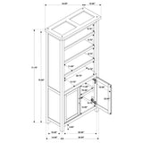 Vermes 72-inch 2-door Home Office Cabinet Bookcase Light Ash