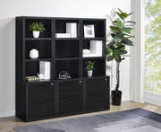 Tampa Furniture Outlet - Coaster - Westpark 3-piece Wall Unit Bookcase Set with USB Black - 802703-S3