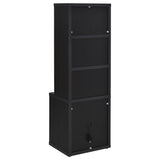 Westpark 3-shelf Bookcase USB and Lockable Drawer Black - Tampa Furniture Outlet