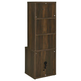 Westpark 3-shelf Bookcase USB and Lockable Drawer Dark Pine - Tampa Furniture Outlet