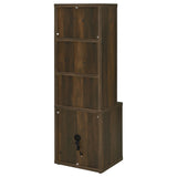 Westpark 3-shelf Bookcase USB and Lockable Drawer Dark Pine - Tampa Furniture Outlet