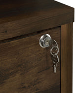Westpark 3-shelf Bookcase USB and Lockable Drawer Dark Pine - Tampa Furniture Outlet